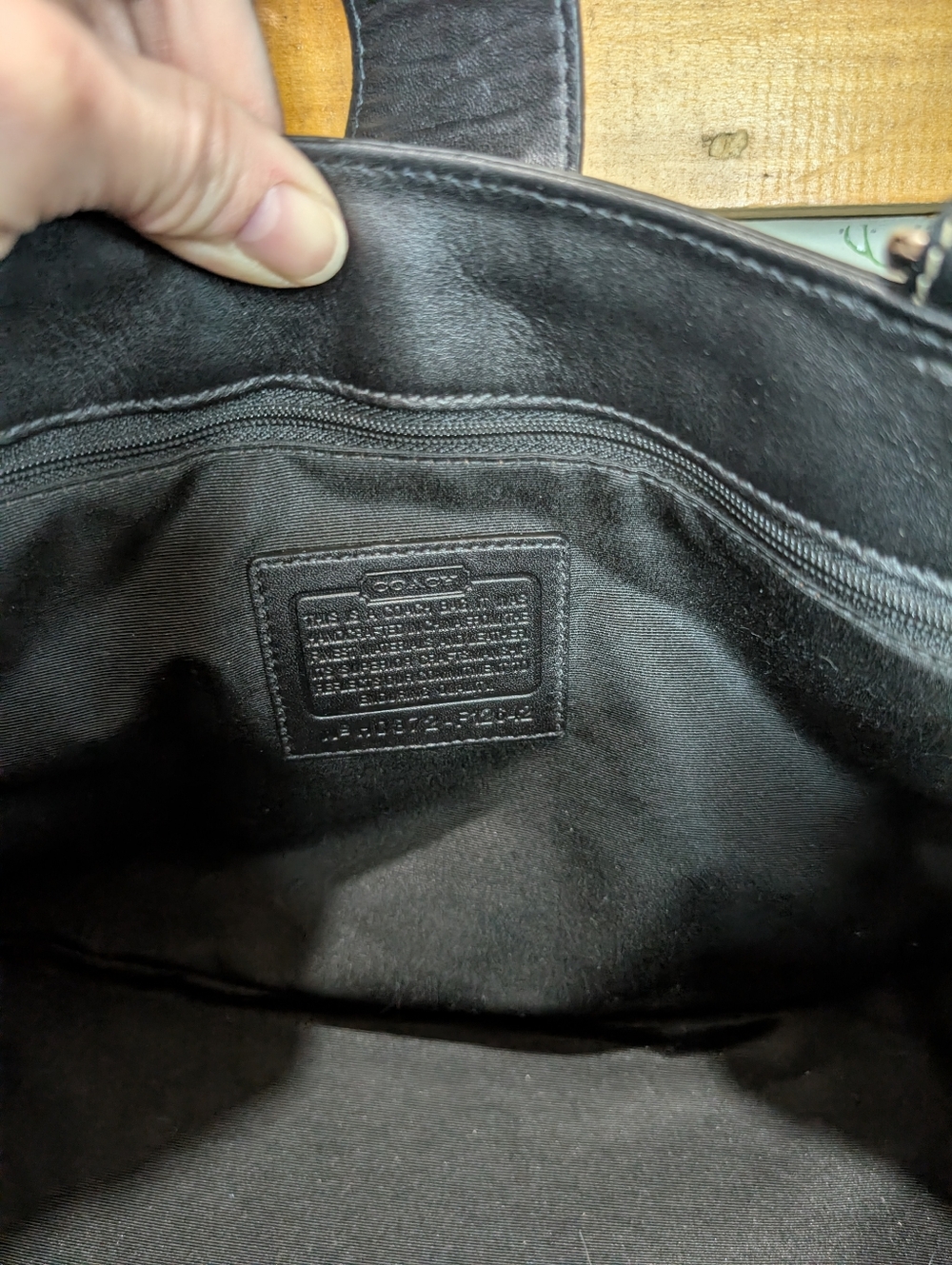 Vintage coach black and gray Hampton tote bag signature jacquard NWT - Picture 11 of 13